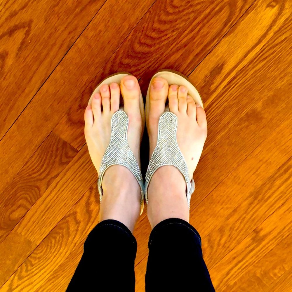 Never worn diamond sandals